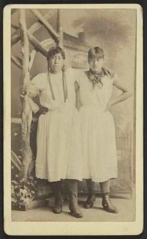Shailer, George William (Palmerston North) 1848-1918 :Portrait of two unidentified women