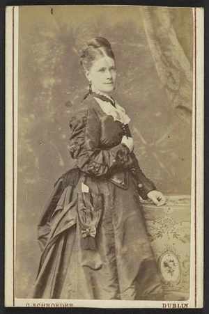 Schroeder, G (Dublin) fl 1860s-1880s :Portrait of unidentified lady