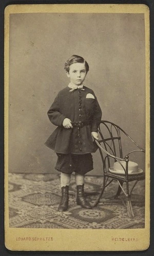 Schultze, Eduard (Heidelberg) fl 1860s-1880s :Portrait of unidentified young boy