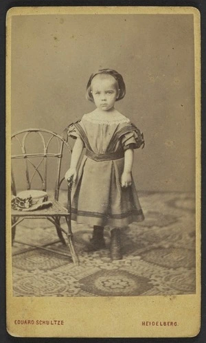 Schultze, Eduard (Heidelberg) fl 1860s-1880s :Portrait of unidentified child (Girl)