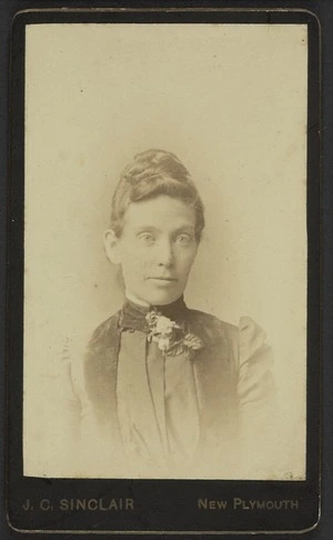 Sinclair, J C (New Plymouth) fl 1891 :Portrait of unidentified woman
