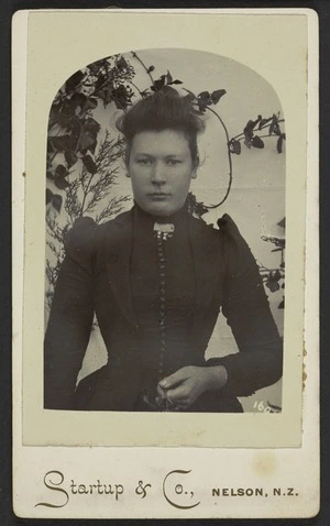 Startup & Co (Nelson) fl 1880s :Portrait of unidentified woman (Gudopp?)