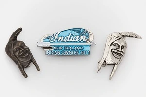 Maker unknown :[Three 'Indian' badges, including a 2011 Owners' Association badge. ca 2000-2011]