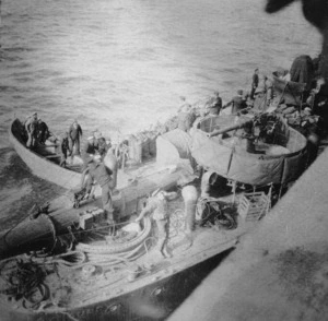 View of the deck of a destroyer, Gallipoli, Turkey