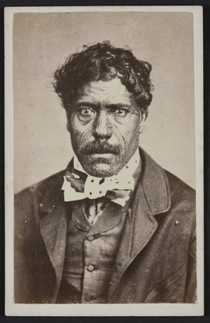 Swan & Wrigglesworth (Wellington) fl 1865 :Portrait of unidentified Maori man