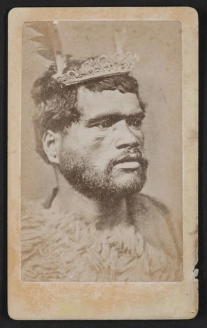 Swan & Wrigglesworth (Wellington & Napier) fl 1864-1870 :Portrait of unidentified Maori man