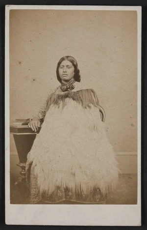Swan & Wrigglesworth (Wellington) fl 1865 :Portrait of unidentified Maori woman