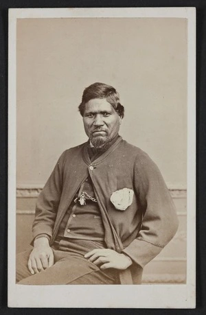 Swan & Wrigglesworth (Wellington & Napier) fl 1864-1870 :Portrait of Porakoui or (Porakow ?)