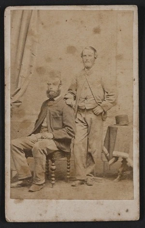 Swan & Wrigglesworth (Wellington & Napier) fl 1864-1870 :Portrait of two unidentified men