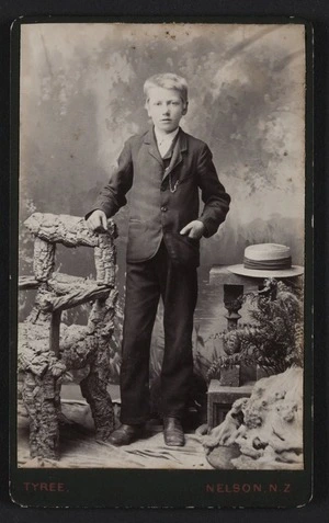Tyree Photographic Studio (Nelson) fl 1878-1894 :Portrait of unidentified young man