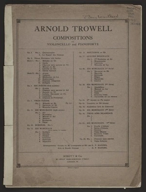 Mélodie en Ré : op. 7, no. 1 / Arnold Trowell.