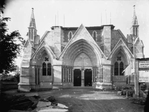 Exterior view of Nelson Christ Church Cathedral under construction