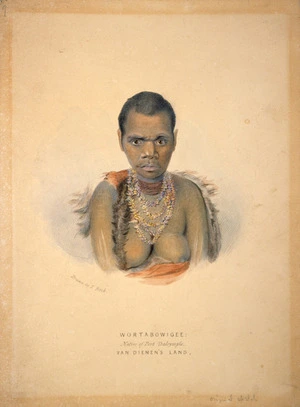 Bock, Thomas, 1790-1855 :Wortabowigee, native of Port Dalrymple, Van Diemen's Land. [Between 1831 and 1835]