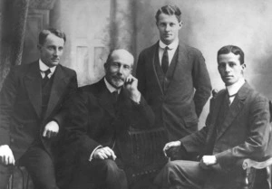 James Ring with his sons Leslie, Gus and Claude, in Greymouth