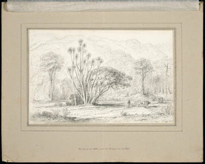 Swainson, William, 1789-1855 :Banks of the Hutt (near the bridge) as in 1843 / W.S. 1844
