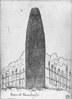 [Deighton, Samuel] 1822-1900 :Grave at Maraikowhai [12 Feb 1862]