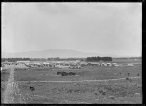 Part 2 of a 2-part panorama of the Featherston Military Camp, circa 1916.