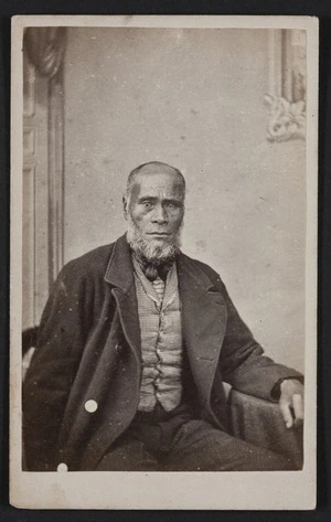Swan & Wrigglesworth (Wellington & Napier) fl 1864-1870 :Portrait of Ihaka Whaanga