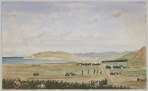 Welch, Joseph Sandell, 1841-1918 :Oamaru, from Pukeuri Point [1870s]
