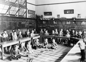 A group of primary school children in their classroom