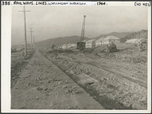 Wellington suburban railway line under construction, Lower Hutt