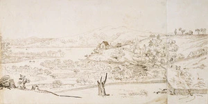 Artist unknown :[Early mission station in Northland, probably James Shepherd's station 'Waitangi' at Whangaroa Harbour. 1838?]