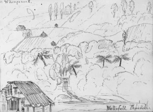 Crawford, James Coutts, 1817-1889 :Waterfall Pipiriki [25 Dec 1861]