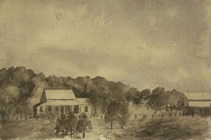 Lysaght, Sophia Augusta, 1862?-1945 :"Moreroa", Chatham Islands, sketch by S A Moore about 1889