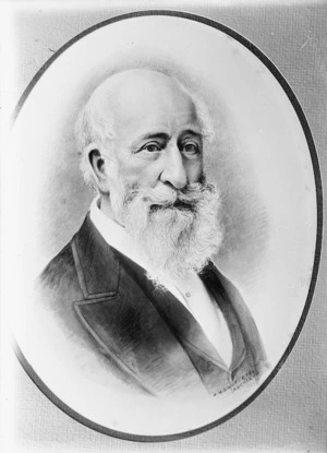 Photograph of an ink drawing depicting John Israel Montefiore