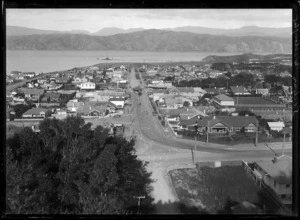 Overlooking streets and houses in Seatoun, Wellington