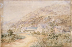 Gully, John, 1819-1888 :[Colonial home, Nelson Region, ca 1870]