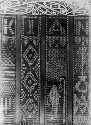Tukutuku panels in an unidentified Catholic church in Rotorua