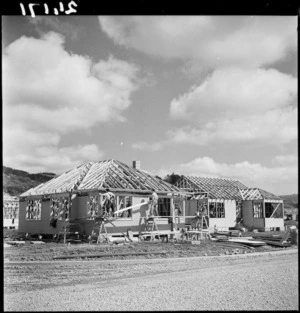 State houses under construction, Naenae, Lower Hutt