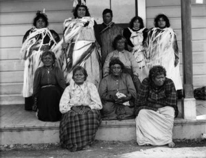 Group portrait taken at Waiwhetu, near the new Anglican Church