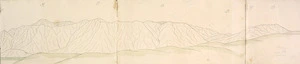 Haast, Johann Franz Julius von, 1822-1887: [Rangitata River, from Mesopotamia. Right side of four. 1860-1866?]