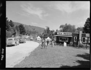 Motor camp at Morere Hot Springs, Hawkes Bay - Photograph taken by W Walker