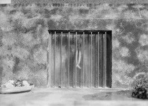 Entrance to the tomb of Te Whiti-o-Rongomai at Parihaka, Taranaki