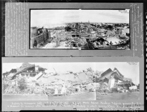 1931 Hawke's Bay earthquake, two photographs taken after the earthquake, Napier