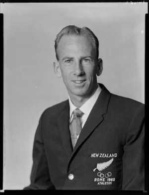 A B Magee, athlete with New Zealand Olympic team, Rome 1960