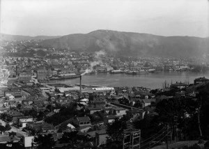 Part 4 of a 4 part panorama overlooking Wellington City