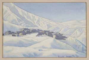 Broad, Allen Aubrey Augustin Evelyn, 1918-1996 :[The village of Di Cindra in mid-winter, Italy. 1944?]