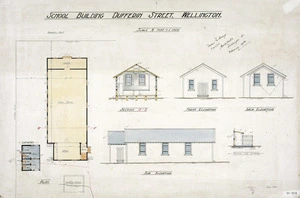 Clere, Fitzgerald & Richmond :[Plans for St Mark's Church] school buildings, Dufferin Street, Wellington, 1916