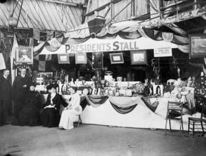 President's Stall at a fair at the Old Drill Hall in Maginnity Street, Wellington