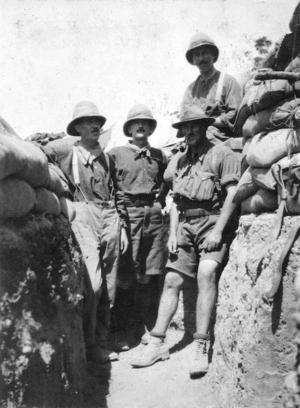 Four New Zealand Army Officers, Gallipoli, Turkey
