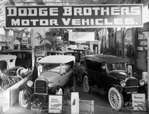 Dodge motor cars at the Olympia Motor Show in Wellington