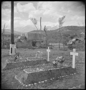 World War 2 New Zealand graves, Sangro River front, Italy