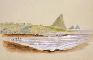 Hamley, Joseph Osbertus, 1820-1911 :Taranaki landing place [1864]