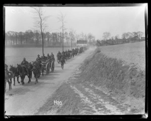 New Zealand artillery on the march