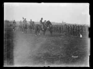 The Prince of Wales visits New Zealand troops, World War I, Beauvois