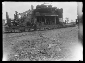 New Zealanders searching the Sugar Factory in Bapaume, World War I
